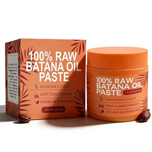 100% Raw Batana Oil Paste for Hair Growth Solid Hair Oil Paste with Scalp Massage Reduces Frizz & Split Ends Deep Conditioning for Dry Damaged Hair Pre-Wash Treatment for All Hair Types