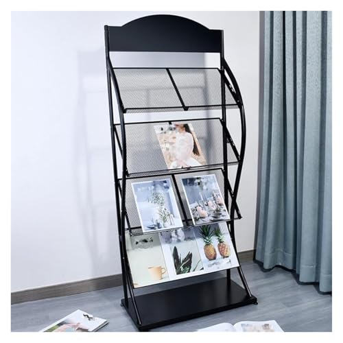 Présentoir rotatif pour brochures – Support en fer sur pied pour matériel publicitaire, dépliants et magazines – Parfait pour les bureaux, les salons commerciaux et les expositions de vente au détail