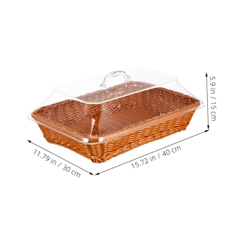 Cesta de almacenamiento multiusos para cocina y comedor con tapa transpirable 3