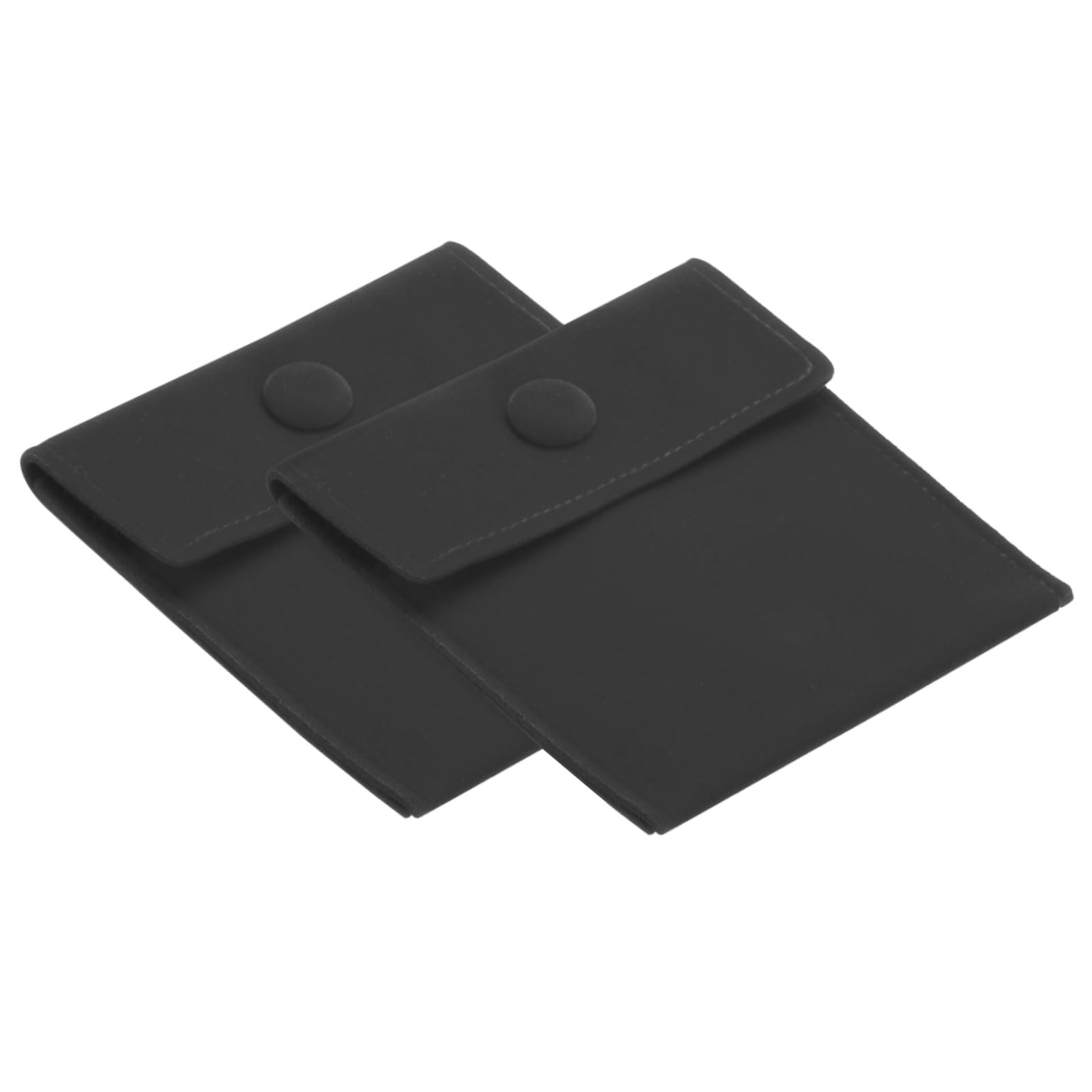 Bolsa de joyería de terciopelo suave portátil organizador negro de collares y pulseras PATIKIL