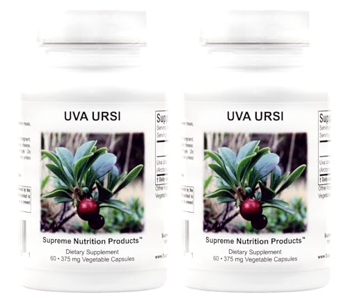 Supreme Nutrition Uva Ursi 60 Pure Bearberry Vegetarian Capsules (Pack of 2)