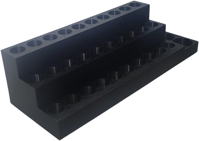 ScentB Perfume and Cologne Holder for New Vials | Holds 30 Spray Bottles and 3 Cases | Display ScentB Sprays | Bathroom Organization (Logo, Purple)