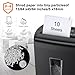 Bonsaii 10-Sheet Cross Cut Paper Shredder, 5.5 Gal Home Office Heavy Duty Shredder for Credit Card, Staple, Clip with Transparent Window(C209-D)