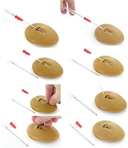 Nose Septum Ear Body Piercing Needles/IV Catheter Needles-Beach Body Art Supply IV Needle Piercing Needles Kit Piercing IV Needles With Catheter Body Piercing Needle IV Kit 16G Gauge 25Pcs - Thumbnail 4
