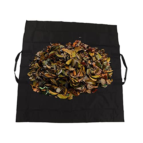 Colector de hojas y bolsa de jardín para césped 2 en 1 estera de hojas caídas de jardín bolsa de almacenamiento de hojas de basura al aire libre(Negro) Cover