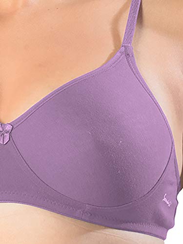 Image of SONARI Womens Non Padded Cotton Bra | Wire Free, Medium Coverage, Seamless Cups, Comfortable Polyester Cotton Blend Fabric | Adjustable Straps, Ideal for Everyday Wear - Smile