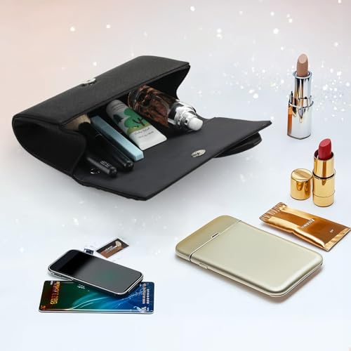 Image of WALLYN'S Satin Clutch purse evening bag for women party wedding handbag