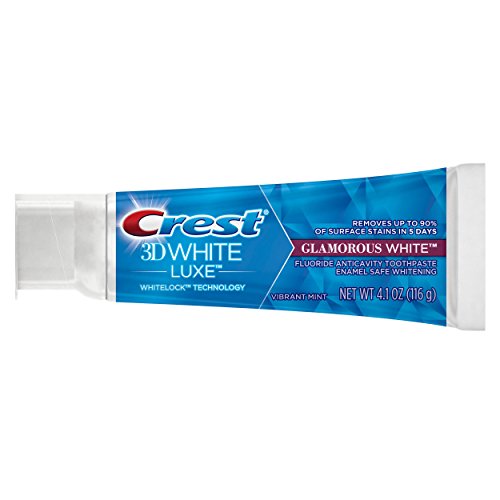 Crest 3D White Luxe Glamorous White Teeth Whitening Vibrant Mint Toothpaste, 4.1 Oz
