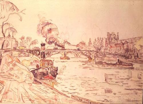 Cuadro en lienzo de París para salón elegante con la obra impresionista de Signac 60x90cm