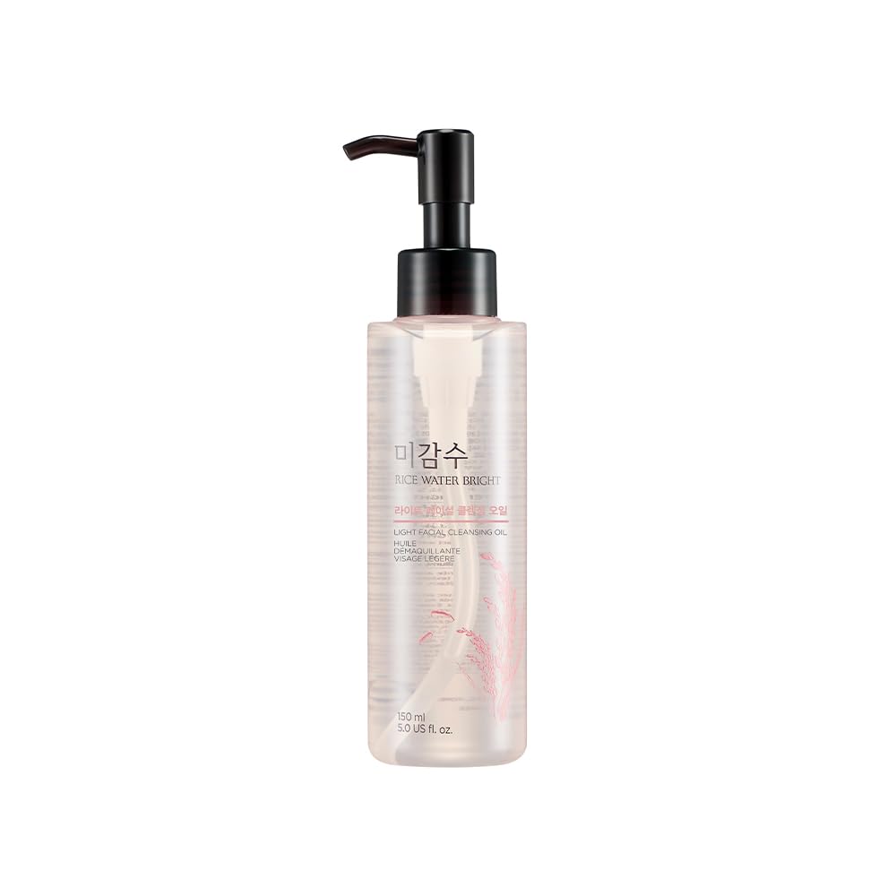 THEFACESHOP Rice Water Bright Light Cleansing Oil, 5.1 fl oz (150 ml), Rice Water Bright Light Cleansing Oil 5.1 fl oz (150 ml)