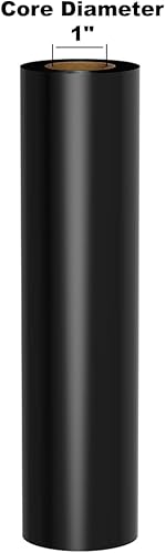 Cinta de tinta premium en núcleo de 1 pulgada, negro, 8.6" x 984' para DuraLabel 9000, LabelTac 9, SafetyPro 9G, VnM 8 y Viscom ProMax 9