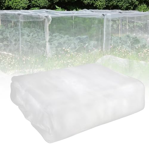 Shwdsy Kulturschutznetz, 3 × 6 m Gemüsenetz, Weißes Insektenschutznetz, Feines 60-Mesh Garten Netz Schutz Gemüse, für Schutz von Pflanzen, Früchten und Blumen