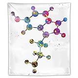 KIKIKI Medical And Science Art Serotonin Molekül Poster Polyester Wandkunst Dekorativer Schlafzimmer Mod