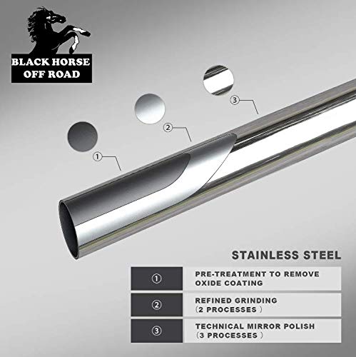 Image of Black Horse Grille brush Bumper Guard Modular Stainless Steel Compatible with 2007-2013 Chevrolet Silverado 1500-17A035700A2MSS