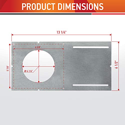 OSTWIN New Construction Rough-in Plate with Round Holes for 4 Inch LED Recessed Downlight-Shallow Recessed Light Housing-5 Years Warranty-12 Pack
