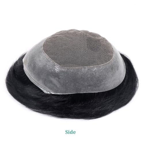 Perruques pour hommes pour masquer la calvitie base respirante PU