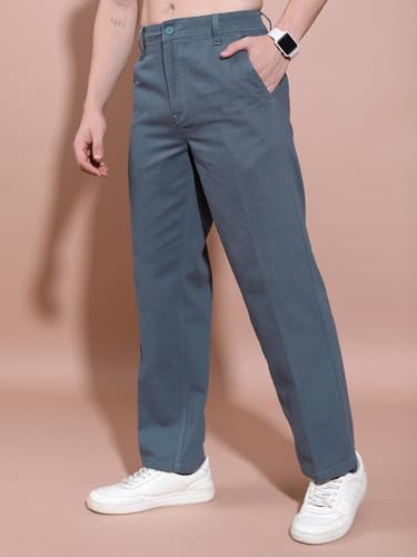 Image of Highlander Men's Ankle-Length Straight Fit Trousers | Modern Style & Comfort | Perfect for Casual & Formal Wear | Trouser for Men | Men Trousers | Trousers for Man | Pants for Man