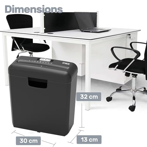Broyeur papier Ediesi destructeur de documents bureau et maison 10L