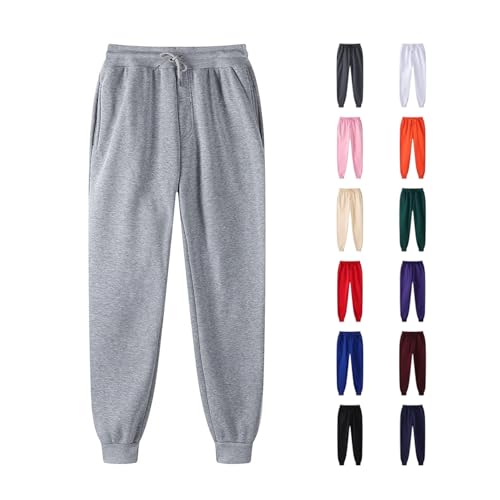 Sweat Pants for Mens Elastic Waisted Sweatpant High Waisted Jogger Pants with Pockets Plus Size Outdoor Trousers