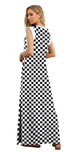 image for GRECERELLE Womens Summer Round Neck Loose Split Casual Long Maxi Vacat