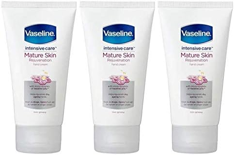 Vaseline Intensive Care Mature Skin Rejuvenation Hand Cream, (3 Pack) 75 ml