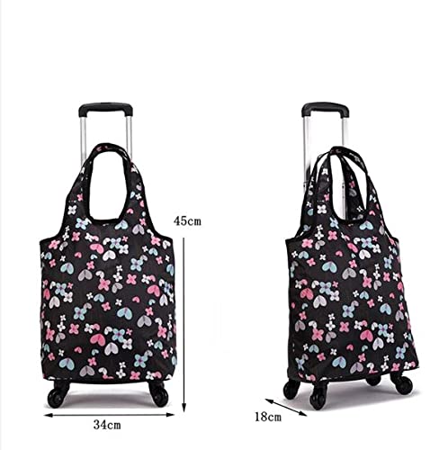 Tragbarer Trolley / Faltbarer Einkaufstrolley / 4 Boxen abnehmbare Tasche und verstellbare Griffhöhe, Ladekapazität 40… – Bild 5