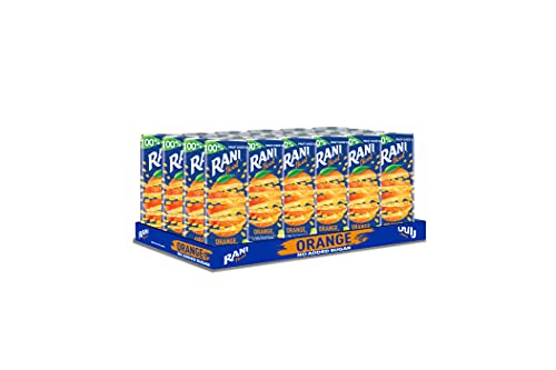 Rani Float Fruit Juice, Orange, Imported from Dubai, Made with Real Fruit Pieces, Low Sugar 8 oz, Pack of 24