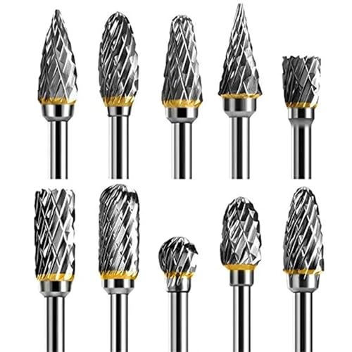 10 Piezas Fresas de Carburo de Tungsteno 1/8" miniatura 2