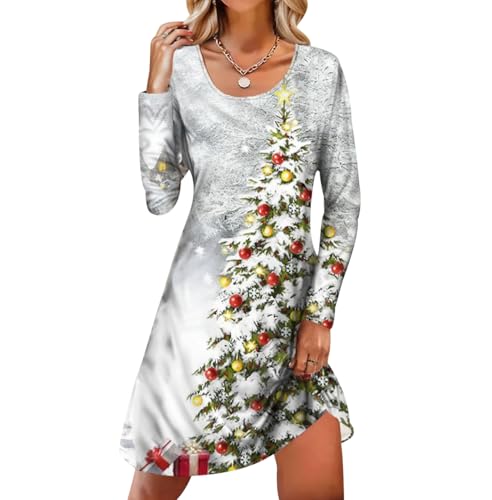 Weihnachtskleid Damen Weihnachtsoutfit Damen Lustiges Weihnachtskleid Weihnachtskleider Motiv Weihnachtskleid Damen Kurz Damen Weihnachtskleid...
