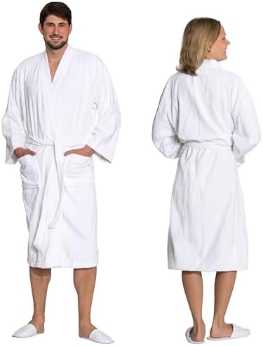ZOLLNER Bademantel in weiß - hautfreundlich und super saugstark - für Damen und Herren - Baumwolle - Größe S-6XL - waschbar bis 95°C - Hotelqualität - Oeko Tex® zertifiziert, 019