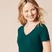Amazon Essentials Women's Regular-Fit Short-Sleeve T-Shirt (Crewneck and V-Neck Options), Pack of 2, Dark Green/Powder Blue, X-Large