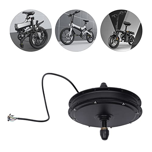 Casyi Kit eléctrico de conversión de bicicleta, motor de hub, motor sin engranajes sin cepillo, motor de bicicleta, motor de rueda trasera de accionamiento, kit eléctrico de conversión de bicicleta