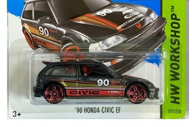 Image of Hot Wheels 1:64 90 Honda Civic EF HW Workshop 3+ Yrs Age (Black)