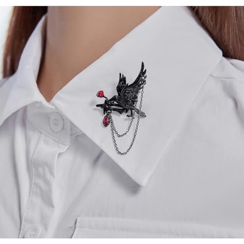original design Hip Hop Gothic brooch Crow Lady Party gift M33623