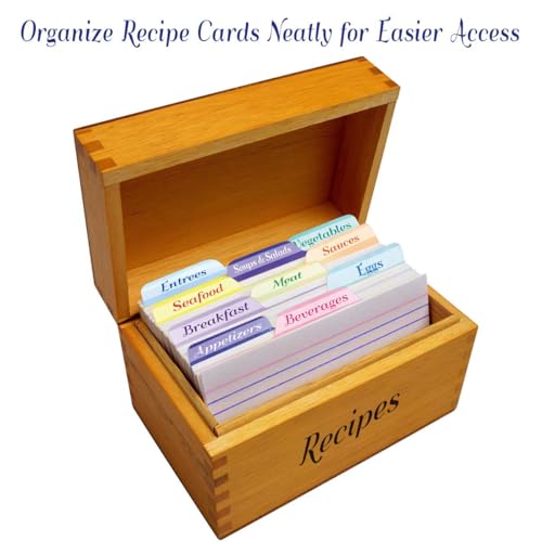 Separadores de recetas de acuarela de 4x6 perfectos para organizar fiestas de vacaciones 5