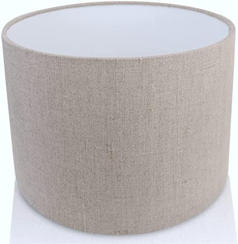 FURNITURE CHECKLIST Zana 100% French Natural Linen Cylinder / Drum Lampshade /...