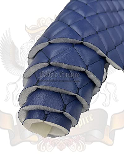 Premium Vinyl Quilted Foam Upholstery Fabric - 52" Wide, 3/8" Thick, Durable for Automotive, Furniture & Marine Projects (Blue with Black Threading) 6 Premium Vinyl Quilted Foam Upholstery Fabric - 52" Wide, 3/8" Thick, Durable for Automotive, Furniture & Marine Projects (Blue with Black Threading) - Image 5