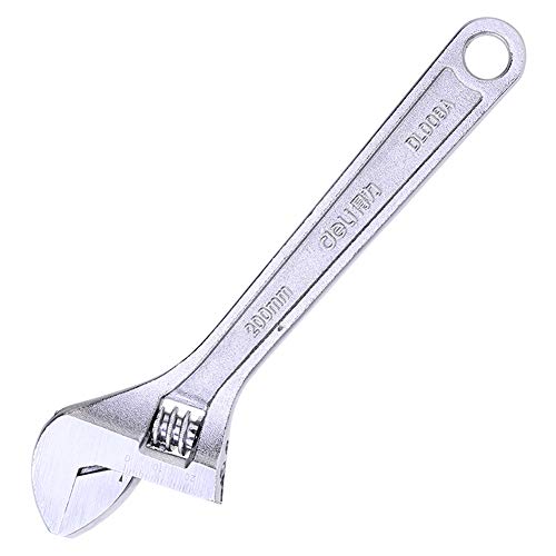 Deli Adjustable Wrench,8-Inch Heavy Duty Spanner With Adjustable Jaw,Forged Heat Treated Steel,Crescent Wrench With Wide Handle For Home Garage Applications #TOP24