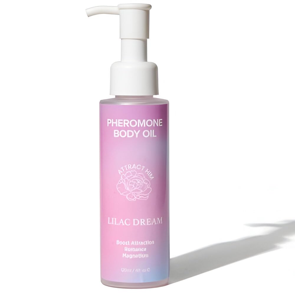 Aceite Corporal con Feromonas para Mujer Lilac Dream 120 ml – Perfume Sensual y Duradero, Aroma Vainilla y Almizcle, Vegano y Cruelty Free, Aumenta el Atractivo Femenino