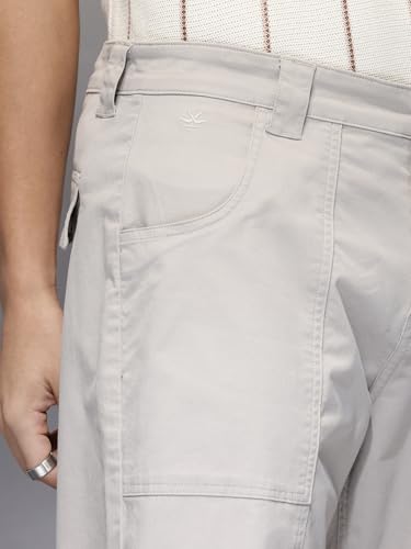 Image of WROGN Men's Pure Cotton Trousers | Solid | Loose Fit