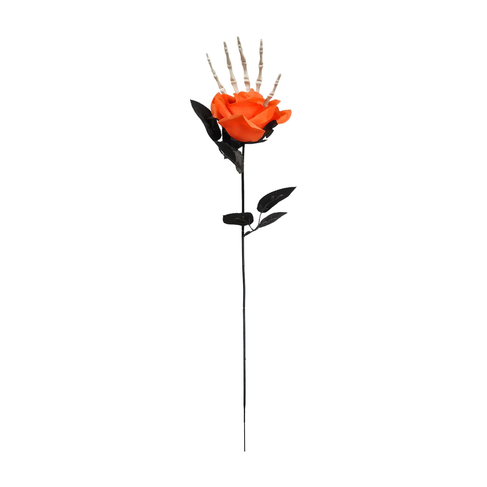 YROHGKPN Flexible Skeleton Hand Rose Flower Bouquets Halloween Decoration Adjustable Silk Floral Arrangement Accessory Bone Hand Silk Flower Arrangement