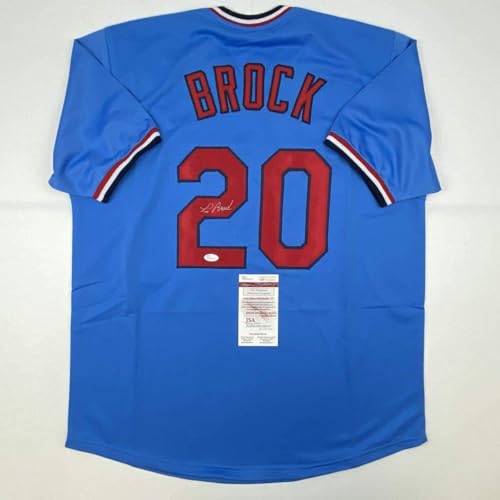 Lou Brock Blue Baseball Jersey