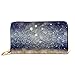 Produktbild JHGFG Mode Handtasche Reißverschluss Brieftasche Silber Weiß Bokeh Lichter Defokussiert Abstrakte Telefon Kupplung Geldbörse Abendkupplung Blockieren Leder Brieftasche Multi Card Org