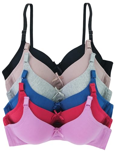 Image of ToBeInStyle Women's Pack of 6 Classic Style Underwire Supportive Padded Bras