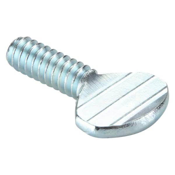 Thumb Screw, #10-24 Thread Size, Spade, Zinc Plated Steel, 0.36 to 0.39 in Head Ht, 1/2 in Lg