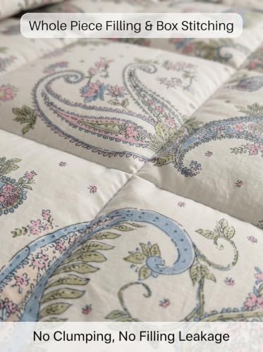 Image of Mafatlal 120 GSM Tulip AC Comforter for Single Bed | Ultra Soft Lightweight Reversible Blanket | Breathable Microfiber Quilt Rajai for All Season Comfort | 154 x 228 cm | Off-White