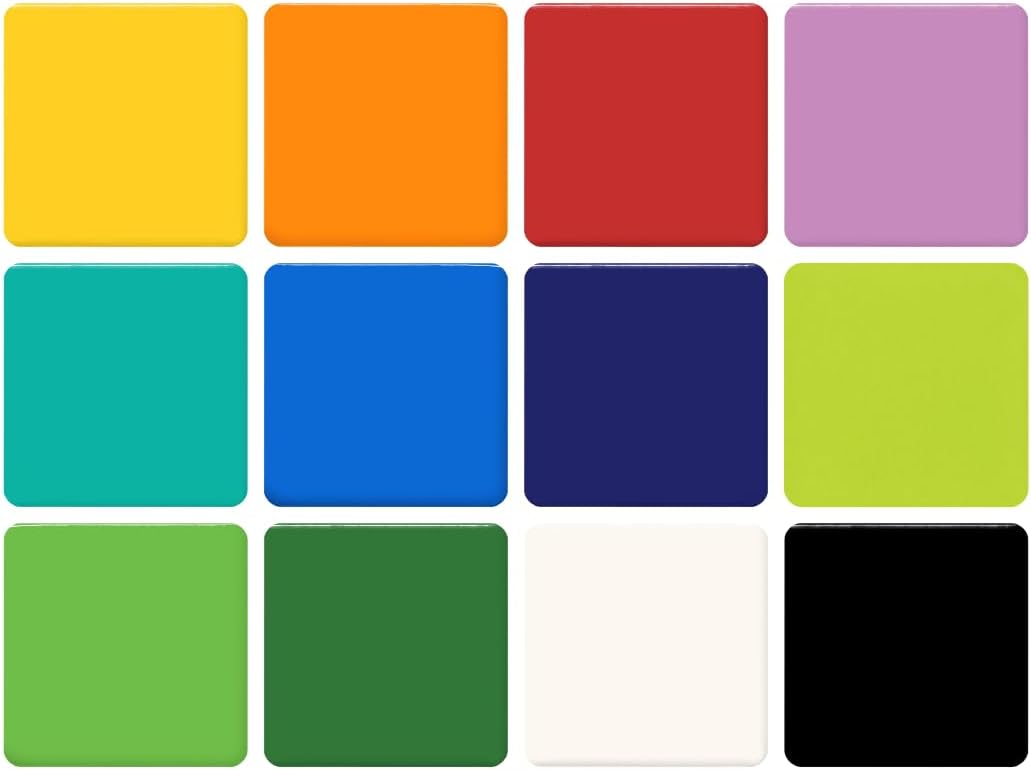 AMACO Teacher's Palette Gloss Glazes 12-Pint Class Pack No. 5, 12 Assorted Colors, Low Fire Cone 05 (TP) Intermixable Liquid Ceramic Pottery Glazes for Bisque