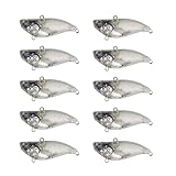 Vzuiwkfmr 30-Piece DIY Unpainted Transparent Sinking VIB Vibration Lure Blanks with Built-in Rattles Long Cast Lipless Crankbait Hard Lures Fresh & Saltwater Universal 2.17in/5.5cm 0.44oz/12.5g