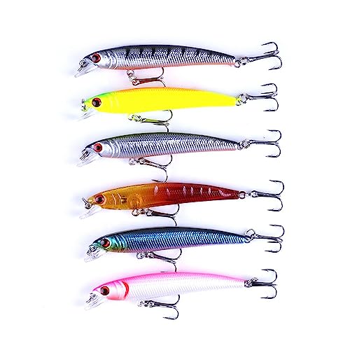 Kit 10 Iscas Artificiais Robalos Black Bass Tucunaré Traíras