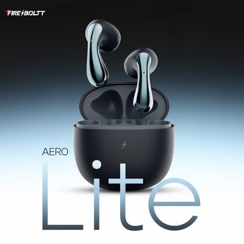 Image of Fire-Boltt Aero Lite TWS Earbuds Custom EQ Wireless Bluetooth 5.4 Music & App Support 50H Playtime Fast Charging Case 50ms Low Latency for Gaming Touch Controls Blue
